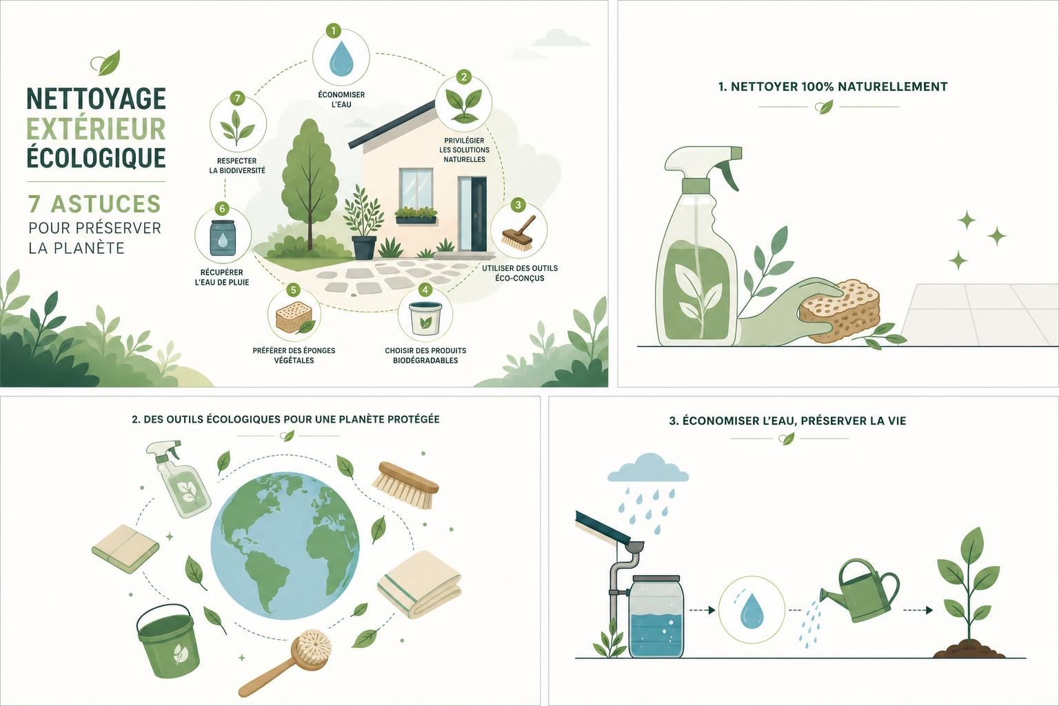 découvrez 7 astuces efficaces pour un nettoyage extérieur écologique et respectueux de la planète, alliant entretien durable et protection de l'environnement.